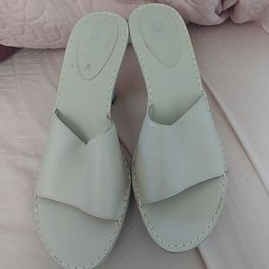 New 2" Off white slides 100%Leather